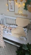 Кокон з крилами Chickabiddy, двосторонній зима-літо, бежевий бавовняний велюр + бавовна звірята на паропланах, позиціонер гніздечко для новонароджених, 90х52 см - зображення 3