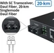 Медиаконвертер Gigabit Ethernet (RJ45 - SC) 10Gtek, Одномод 20км, 1000Base-LX, БП в комплекте - изображение 6