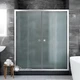 Душові двері в нішу Shower Titan 170x180 см чотирисекційні матове скло 5 мм - зображення 1