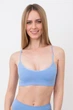 Бесшовний топ в рубчик на тонких бретелях Giulia CAMI TOP RIB S/M Blue-lacecap hydrangea, топ в рубчик на тонких бретелях - изображение 2
