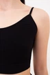 Безшовний топ на тонких бретелях Giulia CAMI TOP BRAID S/M Black, кроп-топ на тонких бретелях - зображення 4