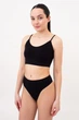 Безшовний топ на тонких бретелях Giulia CAMI TOP BRAID S/M Black, кроп-топ на тонких бретелях - зображення 5