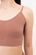 Бесшовный топ на тонких бретелях Giulia CAMI TOP BRAID S/M Brown-mokko, Женский топ на тонких бретельках - изображение 4