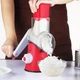 Овочерізка мультислайсер Tabletop Drum Grater Kitchen Master Терка для овочів та фруктів 3 насадки. Колір: червоний - зображення 10