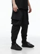 Карго штаны из стрейч нейлона свободного кроя Хидза TUR WEAR Черные S - изображение 3