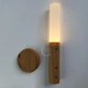 Светильник LED настенный с датчиком движения, под дерево Induction lamp, аккумуляторная лампа-ночник с теплым светом, магнитным креплением и USB-зарядом, для спальни, коридора, кухни Светлое дерево WSD-058-LightWood - изображение 5