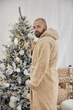 Мужской махровый халат батал, беж, размер 5XL - изображение 5