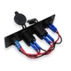 Автомобильная зарядка двойная 2 USB QC 3.0 панель розеток. Гнездо прикуривателя с кнопкой Синяя подсветка (00078) - изображение 2