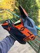 Мото шлем эндуро (кроссовый) EXDRIVE оранжевый мат S + подарки: балаклава, чехол - изображение 1