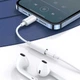 Аудіокабель WUW X210 Lightning – AUX 3.5 мм 10 см білий - изображение 3