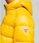 Куртка-пуховик Guess з капюшоном, жовта, розмір L - изображение 5