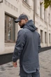 Чоловічій теплий костюм на флісі Софт шел Intruder з прогумованою блискавкою вшитим капюшоном вітро та волого захистом та манжетами сірий/3XL - зображення 4