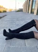 Ботфорты женские черные из эко-замши на каблуке весна-осень демисезонные F736-T276-1 37 - изображение 6