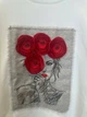 Женский свитшот oversize с вышивкой Маки Modna KAZKA MKNK4567 - 42/44, Білий - изображение 5
