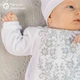Костюм для крещения мальчика Мамине Сонечко 62 размер Монохром цветы серебро (вышиванка, брюки, шапка и пинетки), велюр белый + мешочек для первых волос в подарок (арт.12219) - изображение 5