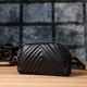 Сумка прошита треугольниками из натуральной кожи Vintage bg229fash09 Черный - изображение 9