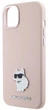 Панель Karl Lagerfeld Silicone Choupette Metal Pin для Apple iPhone 15 Pink (3666339166243) - зображення 5