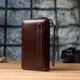 Кошелек мужской кожаный для карточек Vintage leather-23064 Коричневый - изображение 11