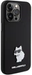 Панель Karl Lagerfeld Silicone Choupette Metal Pin для Apple iPhone 15 Pro Black (3666339166373) - зображення 4