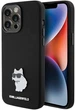 Etui Karl Lagerfeld Silicone Choupette Metal Pin do Apple iPhone 15 Pro Max Black (3666339166380) - obraz 1