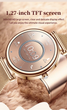 Смарт-годинник жіночий LEMFO I109 Gold (розмова,, пульсоксиметр) 2 ремінця - зображення 2
