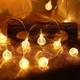 Гірлянда кришталевий мяч світлодіодна 20 led 3 метра АА-2 колір теплий - зображення 2