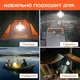 Ліхтар Лампа для кемпінгу акумуляторна BL-2029 + SOLAR на сонячній батареї кемпінговий складаний ліхтар - зображення 8