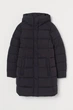 Удлиненная стеганая куртка H&M 872568001c50 M черная (100003359) - изображение 1