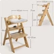 Krzesełko do karmienia Nukido Nelo drewniane (5903890630621) - obraz 6