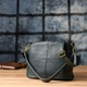 Сумка кросс боди через плечо женская из натуральная кожи Vintage leather-22977 Темно-зеленая - изображение 11