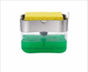 Дозатор для рідкого мила 385 мл Soap Pump Sponge Caddy (0115) 16,5 х 14,5 х 9,5 см, пластиковий, сірий - зображення 1