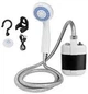 Походный переносной душ 4-5 л/мин 2200 мАч Portable Outdoor Shower водонепроницаемый, аккумуляторный с USB зарядкой - изображение 1