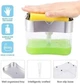 Дозатор для рідкого мила 385 мл Soap Pump Sponge Caddy (0115) 16,5 х 14,5 х 9,5 см, пластиковий, сірий - зображення 6