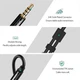 Аудиокабель UGREEN AV141 3.5mm male to 2xFemale Audio Cable Aluminum Case 0.2m Black (UGR-30619) - изображение 4