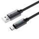 Кабель Acefast C19-04 USB – Type-C 3 А 1.2 м в нейлоновому обплетенні чорний - изображение 3