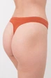 Трусики стринги женские бесшовные Giulia STRING BRIEFS COLOR L/XL Orange-burnt sienna, Женские трусики-стринги - изображение 3