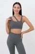 Топ жіночий із асиметричними бретелями Giulia TOP RIB CO M/L Grey-graphite, Топи на широких бретелях - зображення 2