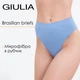 Труси бразиліана жіночі безшовні в рубчик Giulia BRASILIAN BRIEFS RIB S/M Blue-lacecap hydrangea, Трусики-бразиліана рубчик для жінки - зображення 1