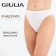 Женские бесшовные трусы слипы Giulia HI-LEG BRIEFS L/XL White, нижнее бельё, белый - изображение 1