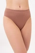 Трусики стринги женские бесшовные Giulia STRING BRIEFS GRAIN S/M Brown-mokko, удобное нижнее бельё - изображение 2