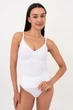 Жіноча безшовна майка з коригуючим ефектом та регульованими бретелями Giulia CAMI SHAPEWEAR XXL White, майка з мікрофібри - зображення 2