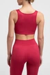 Бесшовный женский топ с push-up эффектом из микрофибры Giulia TOP SHAPE S/M Bordo-winterberry, спортивный топ - изображение 3