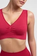 Бесшовный женский топ с push-up эффектом из микрофибры Giulia TOP SHAPE S/M Bordo-winterberry, спортивный топ - изображение 4