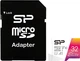 Карта памяти Silicon Power Elite Colorful microSDHC 32Gb Class 10 UHS-I U1 A1 V10 + SD-адаптер (SP032GBSTHBV1V20SP) - изображение 1