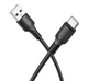 Кабель синхронізації Borofone BX116 Fast charging 3A USB to Type C 1 м Black (37163_3610593) - зображення 1