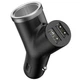 АЗП Baseus Y type dual USB+cigarette lighter extended car charger 3.1 A Black - зображення 3