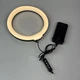 Кольцевая лампа для селфи RGB LED 26 см со штативом 2м и держателем для телефона, светодиодная лампа для блоггеров, макияжа, фото и видеосъемки с регулировкой яркости 10-100%, холодный/теплый/RGB свет Черная MJ26T - изображение 12