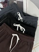 Жіночі широкі штани з флісу зі світловідбиваючим кантом K5 fashion 46-48 чорні - зображення 5