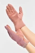 Перчатки женские на евромеху сенсорные розового цвета GLOVES размер 8 (209385) - изображение 2