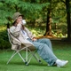 Стілець складаний Naturehike Stellaluna T04 CNK2550JJ022, вуглецева сталь, чорний - зображення 6